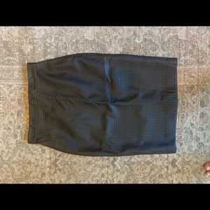 Leather pencil skirt